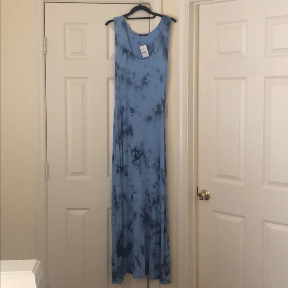 Blue tie dye maxi dress. Never Worn.